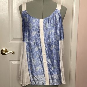 Garnet hill paisley tank Womens medium